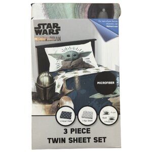 NEW Star Wars/The Mandalorian TWIN Microfiber Sheet Set - 3 Piece